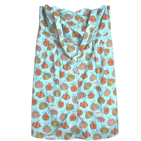 ModCloth x Marisol Muro Wm’s Sz 2XL Blue Ladybug Aligned Destiny Fit Flare Dress - Picture 5 of 8